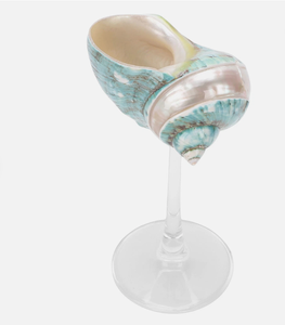 Copa de Vino con Diseño de Concha Marina, Ecológica y Hecha a Mano, para Decoración de Casas de Playa, Decoración de Mesa Inspirada en el Océano, Fiestas, Entretenimiento de Verano, Boutique - Product Image 5