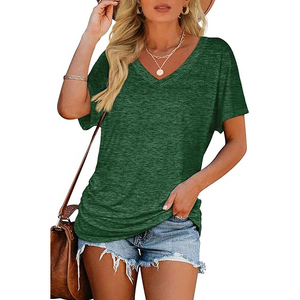 เสื้อยืดคอกลมสไตล์วินเทจสำหรับผู้หญิง ขายส่ง ผ้าฝ้าย/ใยไผ่ ทรงโอเวอร์ไซส์ เนื้อนุ่ม สวมใส่สบาย สตรีทแวร์ ฤดูร้อน แห้งเร็ว - Product Image 5