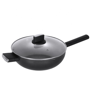 Professional Kitchen Non Stick <b>Wok</b> With Easy Clean Coating Durable Aluminum Body And Stylish Design For Everyday Family Cooking - Product Image 1