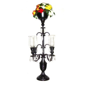 Modern Vintage Design Candelabra 4 Arms with Flower Bowl Home Decoration Hot Selling Metal New Design Royal Handmade Candelabra - Product Image 4