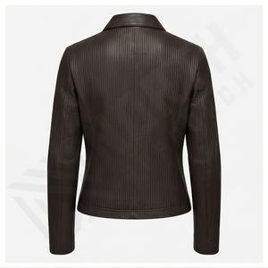 Chaquetas de cuero elegantes para mujer, ropa de calle transpirable, chaqueta de cuero para mujer, chaqueta de cuero personalizada para mujer - Product Image 3