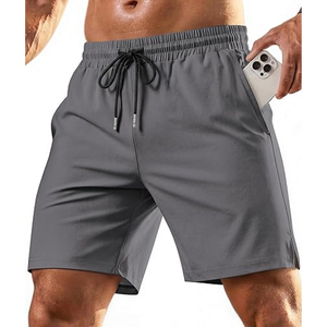 Pantalones Cortos de Algodón para Hombre al por Mayor OEM, Cintura Elástica, Lisos, Casuales, de Verano, para Descansar, Fabricante con Marca Personalizada - Product Image 1