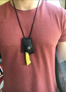 Couteau de chasse artisanal en acier inoxydable à pointe tombante, pendentif de collier, qualité industrielle, taille et épaisseur personnalisables, outil de survie - Product Image 5