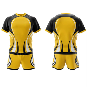 Blue Rugby Uniform Set Flag Short Sleeve Quick Dry Breathable Polyester Sports Jersey Team Kit Custom Print Player <b>Name</b> 3D - Product Image 4
