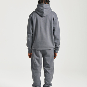 Último diseño, nuevo chándal elegante con logotipo personalizado para hombre, ropa deportiva, conjunto deportivo de dos piezas, chándal de lana lisa. - Product Image 4