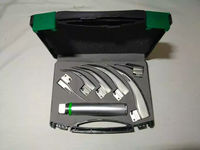 Ensemble d'instruments de laryngoscope LED réutilisables avec lames en acier pour la visualisation clinique des voies respiratoires, l'intubation, l'examen chirurgical ORL