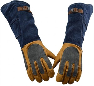 2026 Premium Mig Welding Leather Gloves Fireproof <b>Heat</b> Resistance Long Gauntlet Industrial Safety Work Gloves Europe Trend - Product Image 6