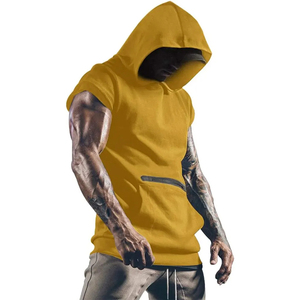 Wholesale Men's Sleeveless 100% Cotton <b>Stringer</b> Oem logo Custom Blank Solid Work Out <b>Vest</b> Sports Men Gym tank Top - Product Image 2