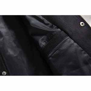 Blouson universitaire pour hommes en gros à prix abordable, personnalisé, style Letterman, pour équipes de baseball universitaires, avec fermeture éclair, imperméable, service OEM 100% - Product Image 3