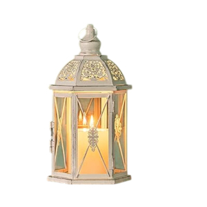 Lanterne à bougie de style vintage en métal et verre pour la décoration de la maison, lanterne suspendue en fer noir mat avec poignée, décorative classique - Product Image 5