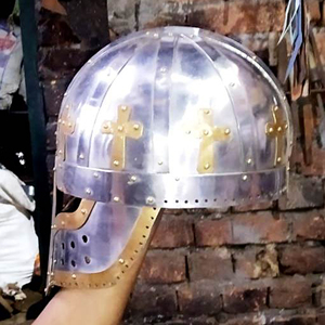 Casque Viking Médiéval Fait Main en Acier Doux, Équipement de Tête pour Cosplay, Réenactement, Armure d'Exposition, Costume Historique Renaissance - Product Image 6