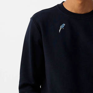 HIFFU SPORTS WEAR <b>Men's</b> Crew Neck Long Sleeve 100% Cotton Breathable Quick Dry Solid Color All Seasons Sweatshirt Hand Wash <b>Only</b> - Product Image 3