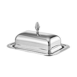Recipiente para mantequilla de acero con tapa, forma personalizada, metal pulido para utensilios de cocina, conservación de frescura, plato para mantequilla. - Product Image 2