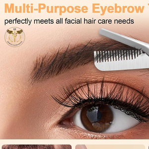 Tijeras para Cejas de Punta Fina Curvadas de Diseño Personalizado, Herramienta de Acero Inoxidable Ligera para el Cuidado de la Belleza para Mujeres - Product Image 6