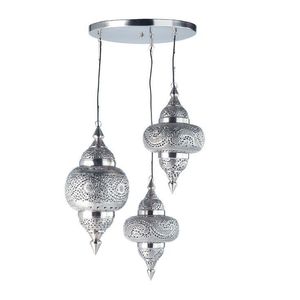 Farol Colgante Marroquí de Hierro de Lujo con Patrones Ornamentales para Decoración de Grandes Eventos y Bodas - Product Image 1