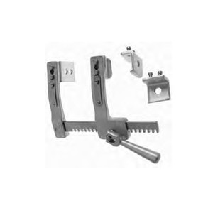 Separador de Costillas de Aluminio Burford para Adultos, Dos Tamaños de Cuchillas: 5.1x5.7cm y 6.4x6.4cm, Brazo de 23.7cm, Apertura de 20cm, Torácico, ZETOMEDPRO - Product Image 1