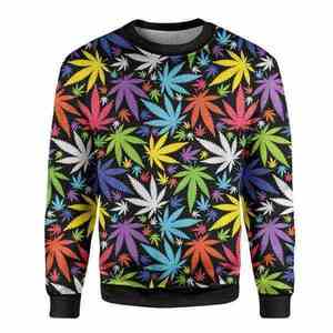 Sudadera de Cuello Redondo para Hombre, Estampado de Camuflaje con Rosas, Corte Regular, Tejido de Punto, Estilo Casual para Otoño - Product Image 3