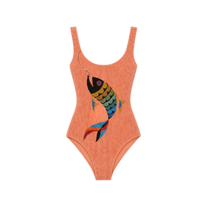 Maillot de bain une pièce pour femme, tricoté, sans manches, à col en V profond, avec broderie perlée faite main, personnalisable, vente en gros - Product Image 4