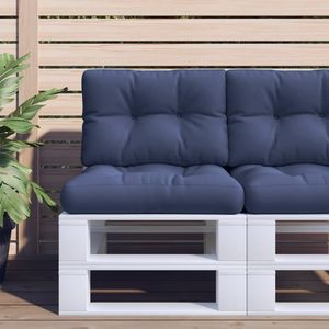 Juego de 2 Cojines y Almohadas para Exteriores Azul Marino, 100% Poliéster, 23.6x23.6x4.7 Pulgadas, Cojín para Pallet - Product Image 1