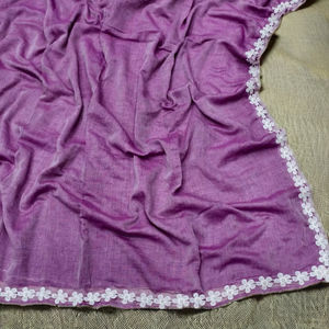 SHARMA SAREE CENTER Saree en coton tissé écologique uni, léger, largeur 6,5 m, lavage normal, pour femmes et jeunes filles, spécial mariage - Product Image 5