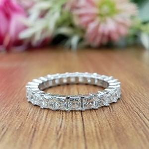 D'VINS JEWELS LR72 Bague de fiançailles et de mariage solitaire en diamant taille princesse, taille brillant, couleur D, blanc, argent, or - Product Image 1