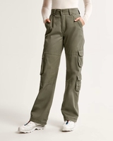 Pantalon cargo en toile pour femme, coton de haute qualité, taille mi-haute, coupe slim, lavé, écologique, respirant, multi-poches, streetwear