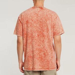 Custom Wholesale Acid Wash Cotton T Shirts Oversized Distressed <b>TShirt</b> Heavy Relaxed Vintage T Shirt for <b>Men</b> - Product Image 3