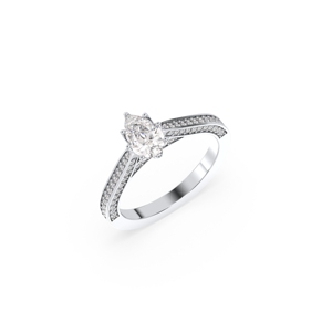 Bijoux REYES - Nouveautés - Bague de fiançailles et de mariage en argent sterling 925 avec moissanite certifiée GRA - Cadeau pour femme - Product Image 1