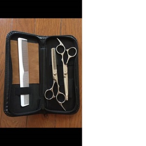 Professional Japanese Steel Black Titanium Color Coating <b>Barber</b> Salon Hair Scissors <b>Set</b> - Product Image 5