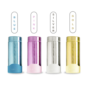 Botella TiKOBO Slim Titanium Starlight de 250 ml, Varios Colores (Incluye Mini Infusor de Té + Funda de Silicona para la Botella + Cepillo para Botellas) - Product Image 1