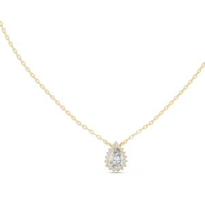 Fine Jewelry Collier en argent sterling 925 avec pendentif en diamant de pierres précieuses synthétiques de coupe ovale - Product Image 5