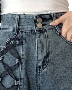 Women High Waist Denim Shorts Casual Stretch Jean Shorts Summer Fashion Ripped Blue Short Pants Soft Cotton Daily Wear Ladies - Product Image 5