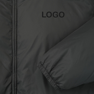 Top Trending Men's Solid <b>Matte</b> Ripstop Nylon Water Repellent Puffer Jacket High Neck Full Zip Winter Insulated Custom OEM - Product Image 5