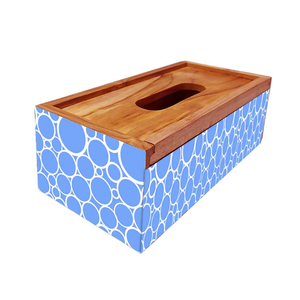 Caja dispensadora de pañuelos de madera con estampado de esmalte de alta calidad para uso en el hogar, oficina y coche, y dispensador de servilletas para accesorios de mesa. - Product Image 2