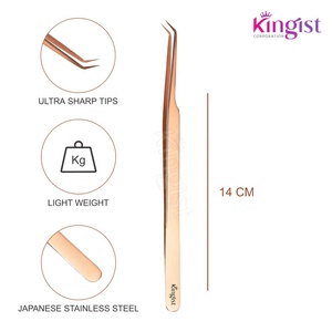 แหนบต่อขนตา,อุปกรณ์เสริมความงามแหนบยืดขนตาทรงกลมแบบบางมืออาชีพ - Product Image 4