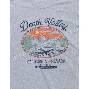 Camiseta Ligera para Hombre al por Mayor, Gris, Corte Regular, Estampado Digital Personalizado, 100% Algodón, Transpirable, de Secado Rápido - Product Image 2