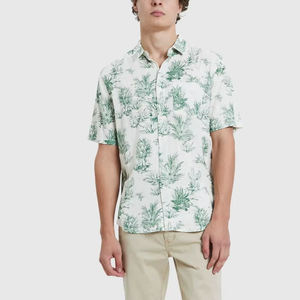 Wholesale New Men's Custom Logo Breathable Eco-Friendly Fashion Short-Sleeved Hawaiian Casual <b>Summer</b> <b>Shirt</b> Plus Size Printed - Product Image 1