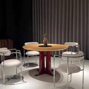 Mesa de Centro Contemporánea Daystar Trade con Base Escultural, Acabado en Madera Natural, Lujosa, Moderna, Duradera y Fácil de Limpiar, para Uso en Cafeterías - Product Image 4