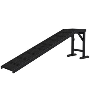 Rampa para Perros con Alfombra Antideslizante y Plataforma Superior de 74 x 16 x 25 Pulgadas, Negra, Categoría de Productos: Abrigos para Mujer - Product Image 1