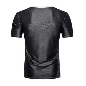 Men's 3D Printed Suit Pattern T-Shirt Short Sleeve Slim Fit O-Neck Smart Casual Wear with <b>Logo</b> Front Athletic T Shirt Fitness - Product Image 3
