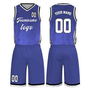 Conjunto de Uniforme de Baloncesto Sublimado Personalizado GLORY, Azul Oscuro, Cuello en V, Sin Mangas, Secado Rápido, Transpirable, Antibacteriano, Poliéster - Product Image 5