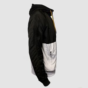 <b>Men</b> Hooded Windbreaker <b>Jacket</b> Color Blocking Sporty Zipper Closure Lightweight Spring Outerwear - Product Image 2