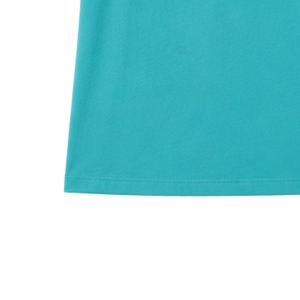 เสื้อยืดคอกลมผ้าฝ้ายปักลายดอกไม้สีขาวสำหรับผู้หญิง สีเทอร์ควอยซ์ แขนสั้น สไตล์ลำลอง รับผลิตตามสั่ง (OEM) คุณภาพพรีเมียม แฟชั่นฤดูร้อน - Product Image 6