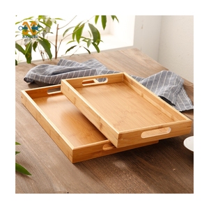 Plateau de service en bois à succès pour présentation d'apéritifs de banquet d'élite et service de fête au style rustique élégant - Product Image 1