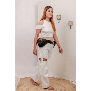 Nuevos bolsos de cintura con múltiples bolsillos de cuero de ante hechos a mano Real con correa ajustable, riñoneras de utilidad de cuero Unisex con estilo - Product Image 6