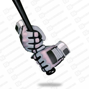 ถุงมือตีเบสบอลซอฟต์บอลมืออาชีพขายดี หนังวัวแท้ สีเทาดำ ผสมผสานสีสัน  สำหรับฝึกซ้อมเบสบอลแบบกำหนดเอง - Product Image 6