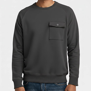 Sudadera de Alta Calidad 100% Algodón 300 GSM, Cuello Redondo, Bolsillo Frontal, Hombros Caídos, Estilo Casual, Ropa Urbana de Otoño - Product Image 4