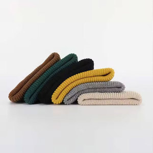 Unisex Solid Color Ribbed Knit Beanie <b>Hat</b> 100% Acrylic Breathable Waterproof Rhinestone <b>Winter</b> Warm Casual for Adults 54-56CM - Product Image 6