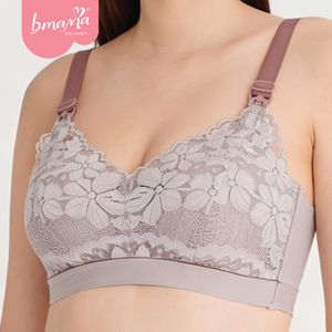 Sujetadores de lactancia OEM de talla grande, transpirables, finos, informales, para dormir, con diseño de encaje, cobertura completa de copa, sin costuras y sin aros. - Product Image 1