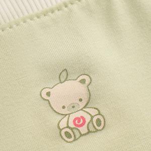 Bavoir triangulaire pour bébé garçon en modal et élasthanne, bavoir anti-bave pour nouveau-né, imprimé ours, fermeture à boutons-pression, 2 couches, ODM Vietnam - Product Image 2